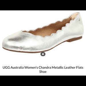 Ugg metallic Chandra flats size 7